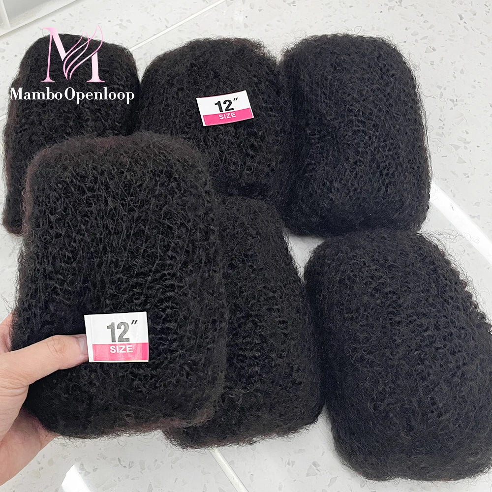 Natural Brazilian 4C Afro Kinky Bulk Human Hair for Locs Braiding Remy Hair Bundle 30g/Pack No Weft 4C Afro Kinky 10-18 Inch