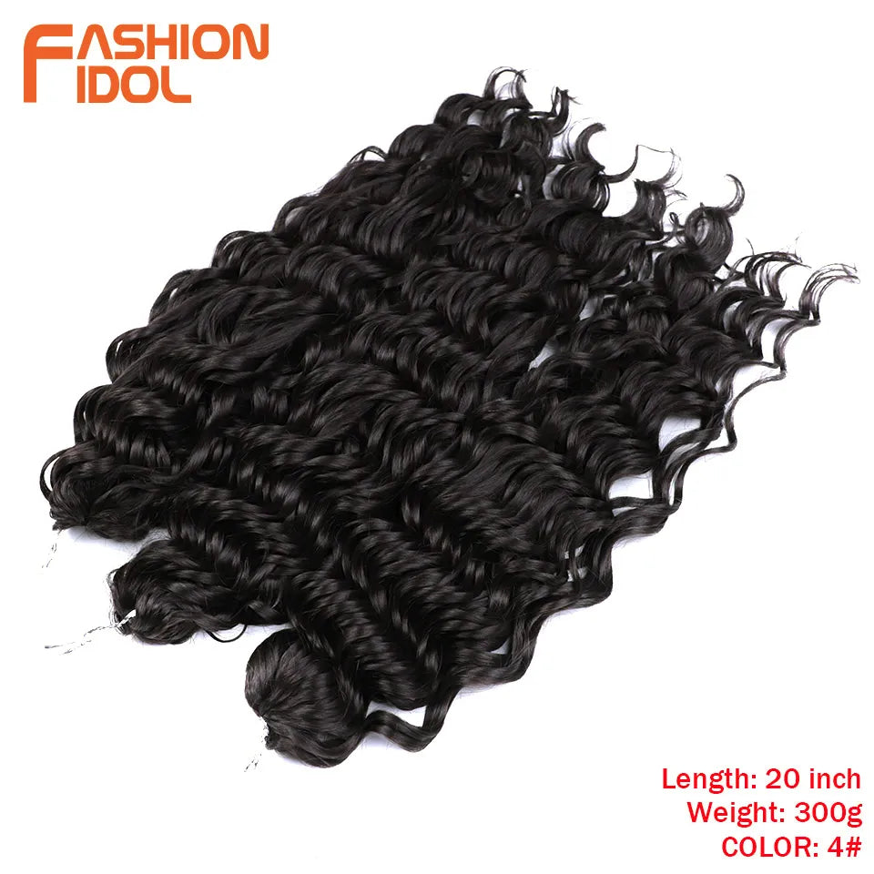Deep Wavy Twist Synthetic Crochet Braiding Hair, High Temperature Fibre