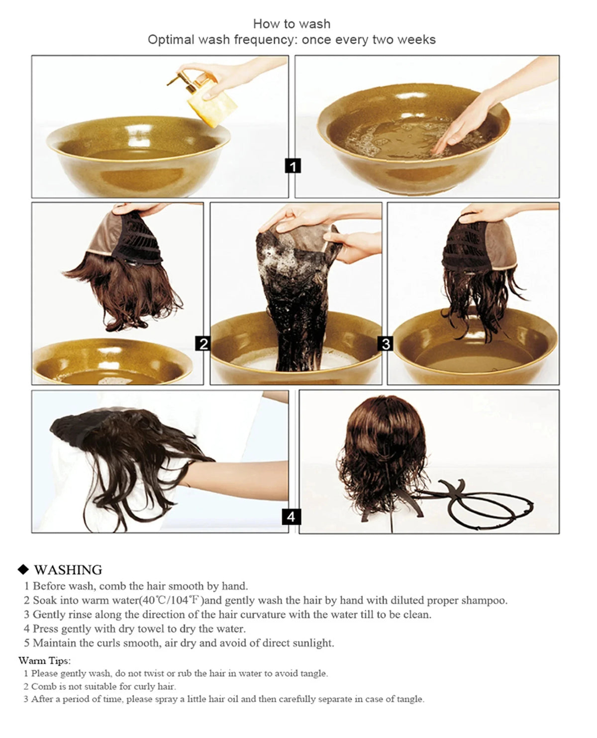 Golden curly synthetic wig for long curly hair for party, Halloween cosplay, high-temperature hair accessory