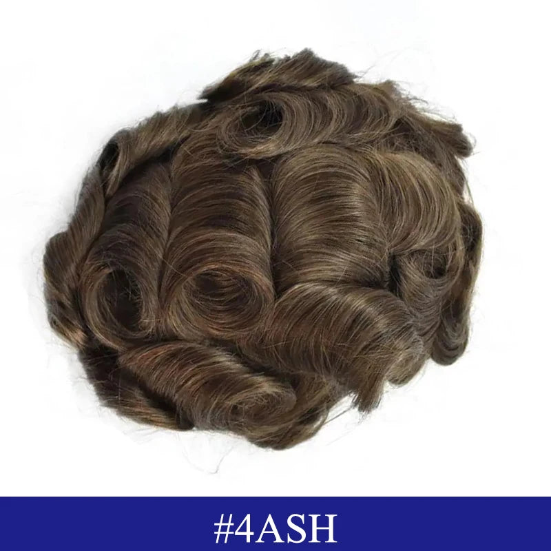 Swiss Lace Toupee Ultra Delicate AIR-Lace Male Hair Prosthesis Breathable 90 Density Hair Toupee Men Full Lace Men's Wig
