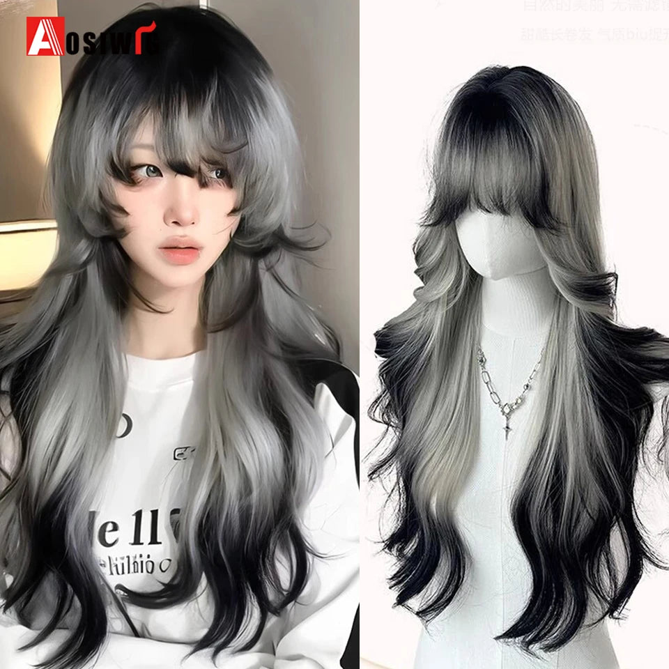 Blonde Twin Ponytail Princess Cut Natural Short Hair Synthetic Wigs Bangs Heat