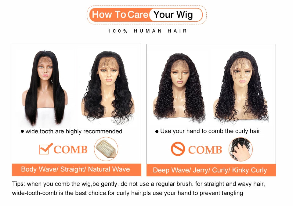 Highlight Ombre Honey Blonde Human Hair Wig 4c Edges, 13x4 Bouncy Curly