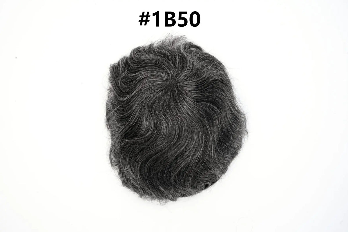 Full Swiss Lace, 100% Human Hair Toupee Capillary Prothesis Replacement System Piece