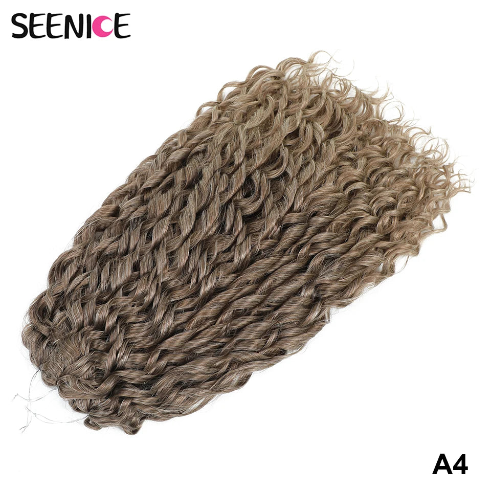 Synthetic Hair Deep Wave Twist Crochet Braid Afro Curl Ombre Blonde Pink