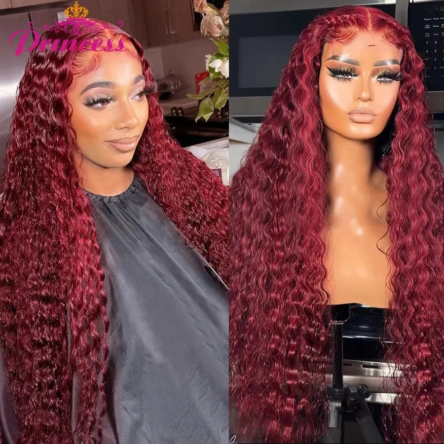 13x4/13x6 HD Transparent Lace Front Human Hair Deep Wave Wig, Pre-Plucked Brazilian, with Baby Hair
