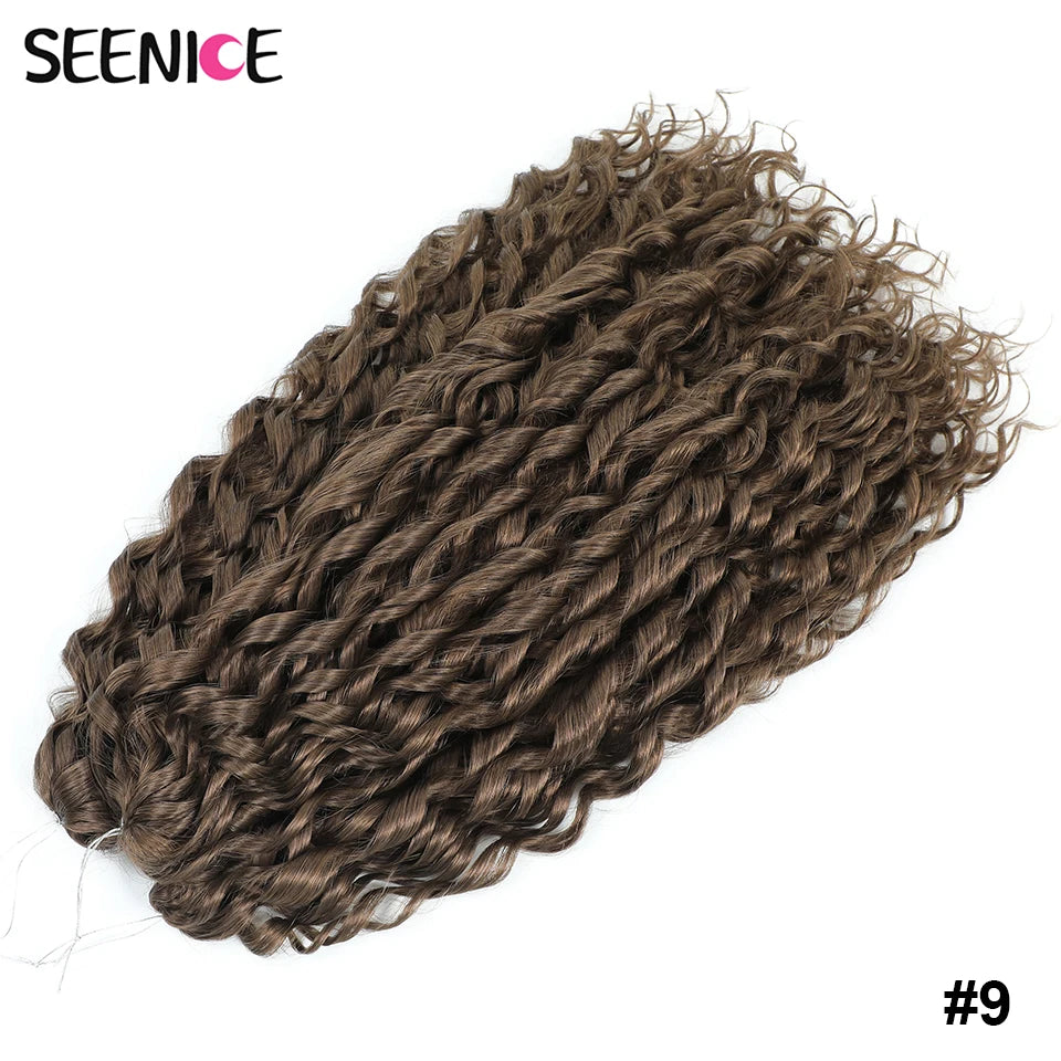 Synthetic Hair Deep Wave Twist Crochet Braid Afro Curl Ombre Blonde Pink