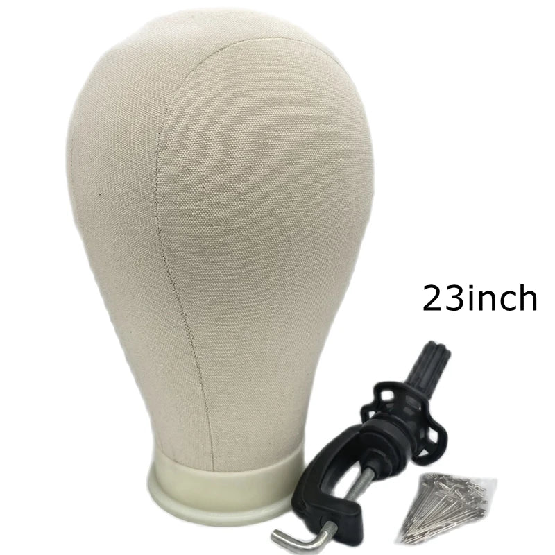 Canvas Mannequin Head Kit, Wig Display and Styling Stand