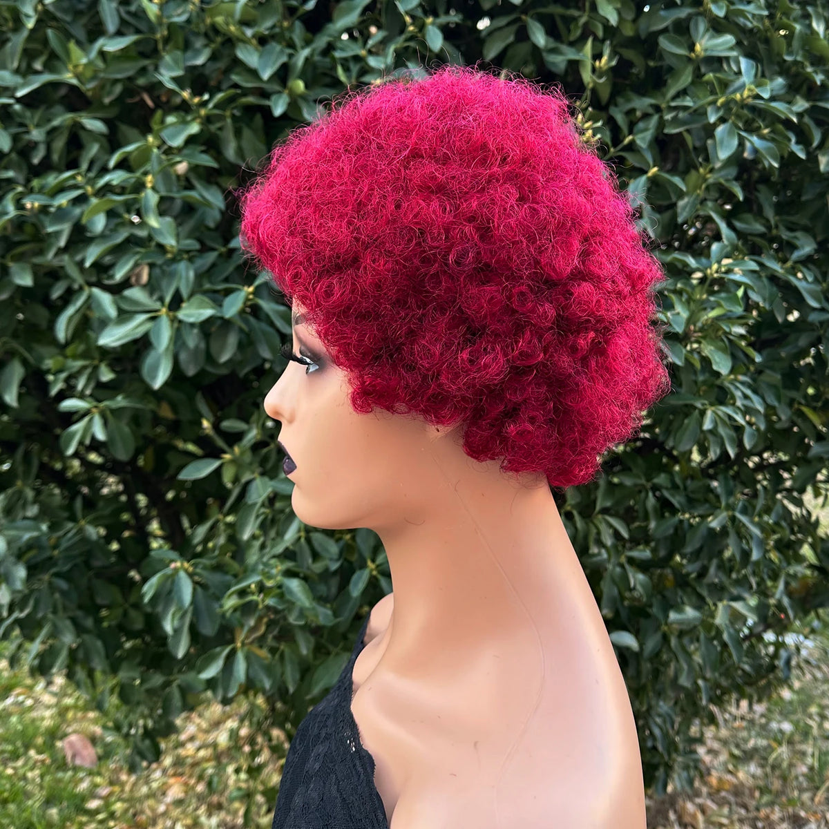 Short Afro Kinky Curly Wigs Human Hair Brazilian Full Machine Made