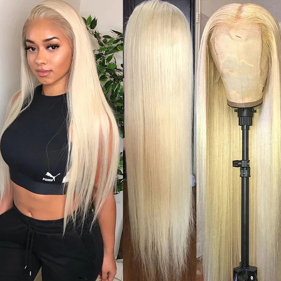 Brazilian 613 Blonde Wig, 13x6 HD Lace Frontal Front Human Hair Long