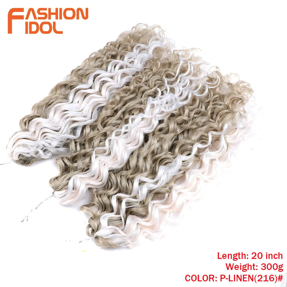 Deep Wavy Twist Synthetic Crochet Braiding Hair, High Temperature Fibre