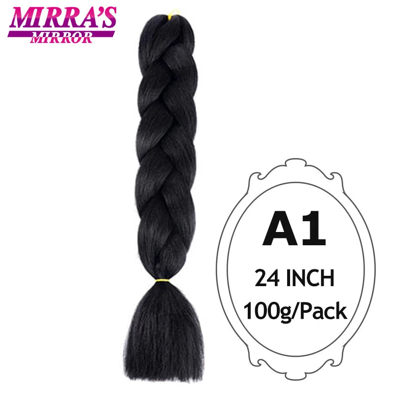 Ombre Jumbo Braiding Hair, Synthetic, 24 Inch, 6-Pack