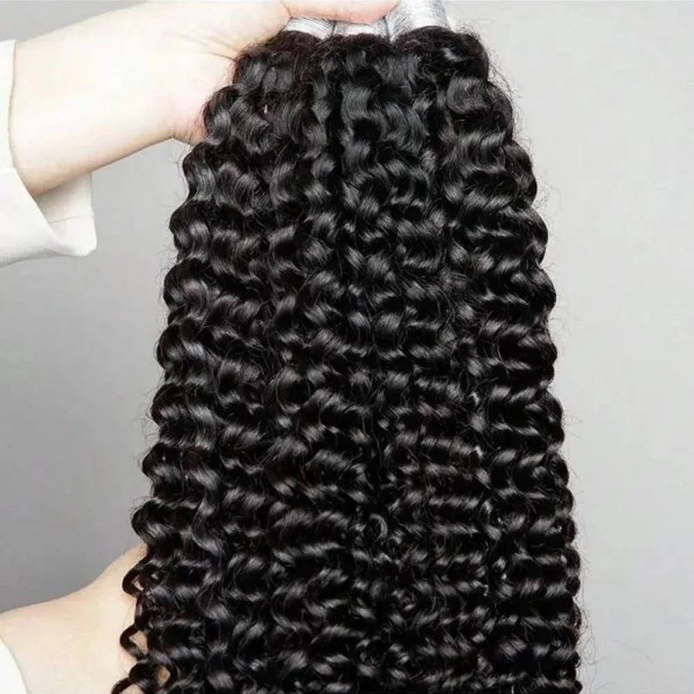 Human Braiding Hair Deep Water Wave Bulk 110g Bundles Full Thick No
