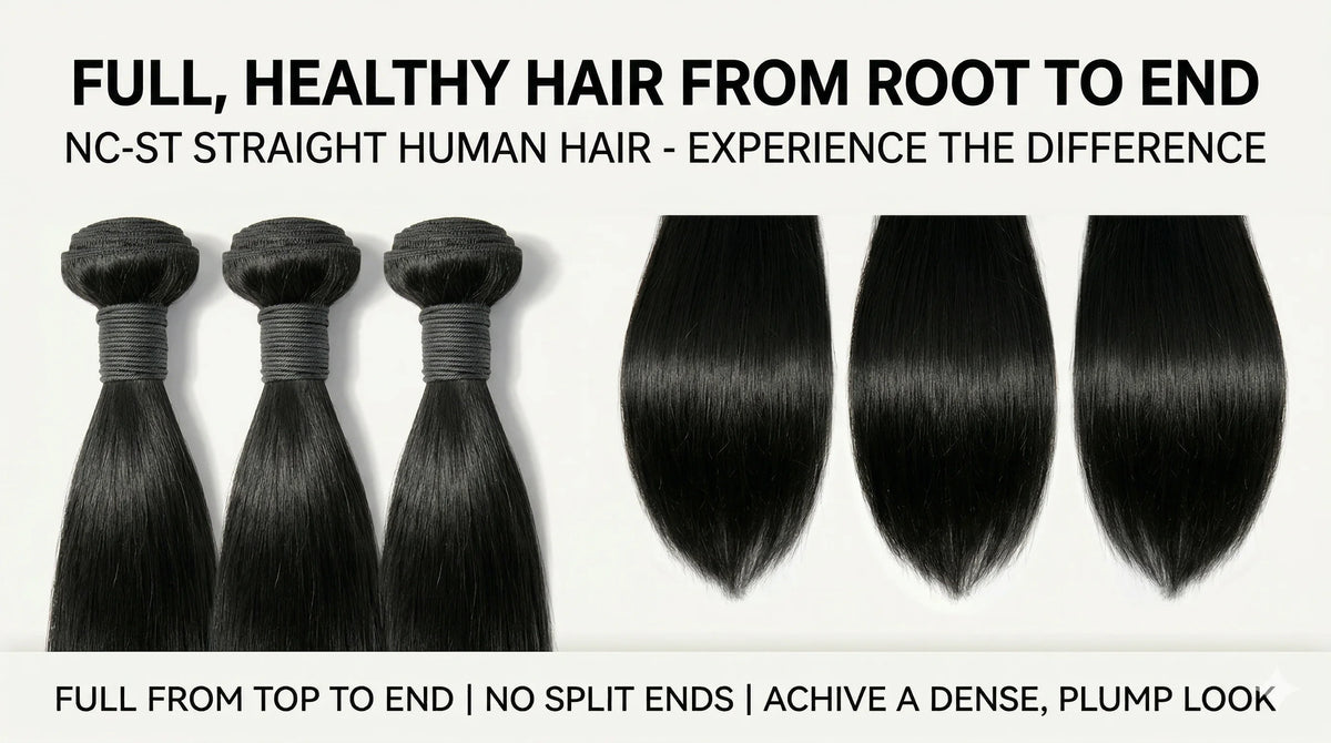 Straight Weave Human Hair Bundles Raw, 100% Natural Brazilian
