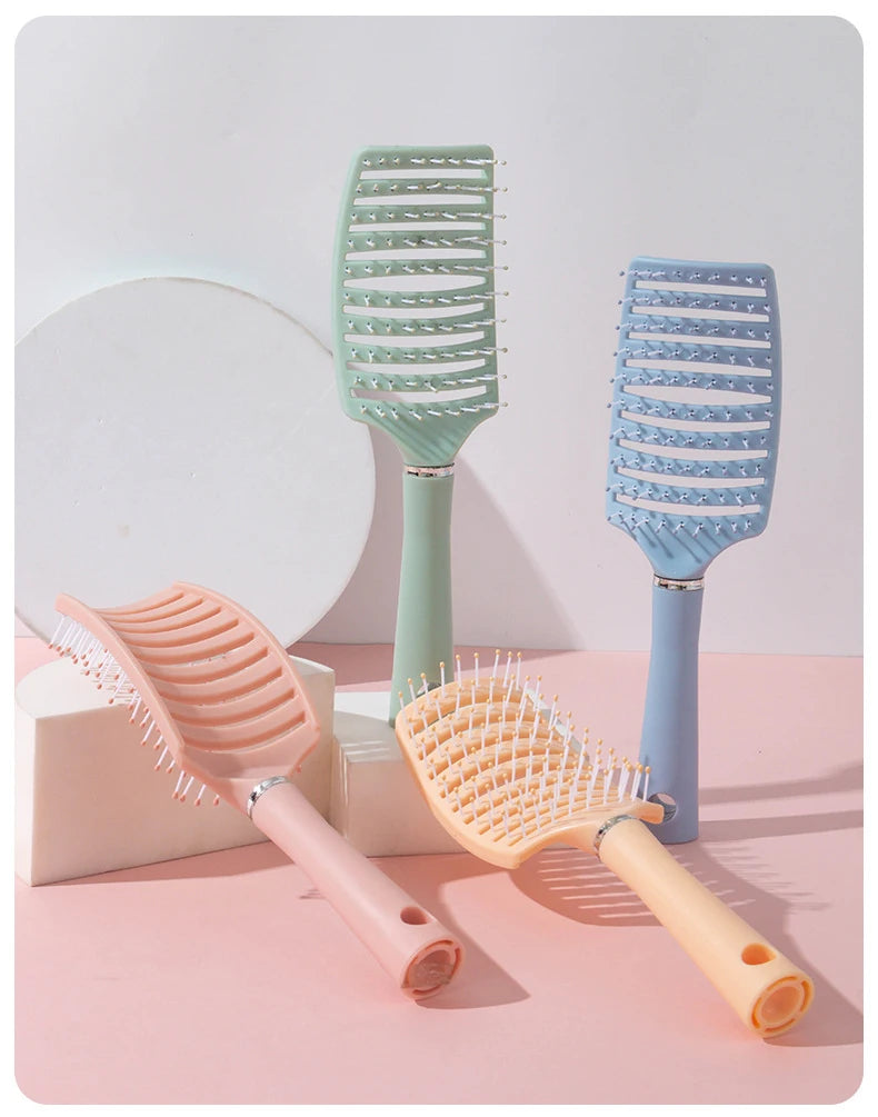 1pc Anti-Static Massage Brush Women's Hair and Scalp Massage Comb - Straight Hair Professional Tool