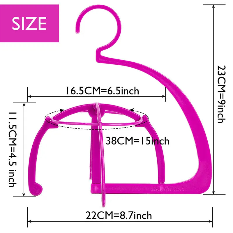 Plastic Wig Stand Portable Head Black Pink Hang Holder Durable Hair Display