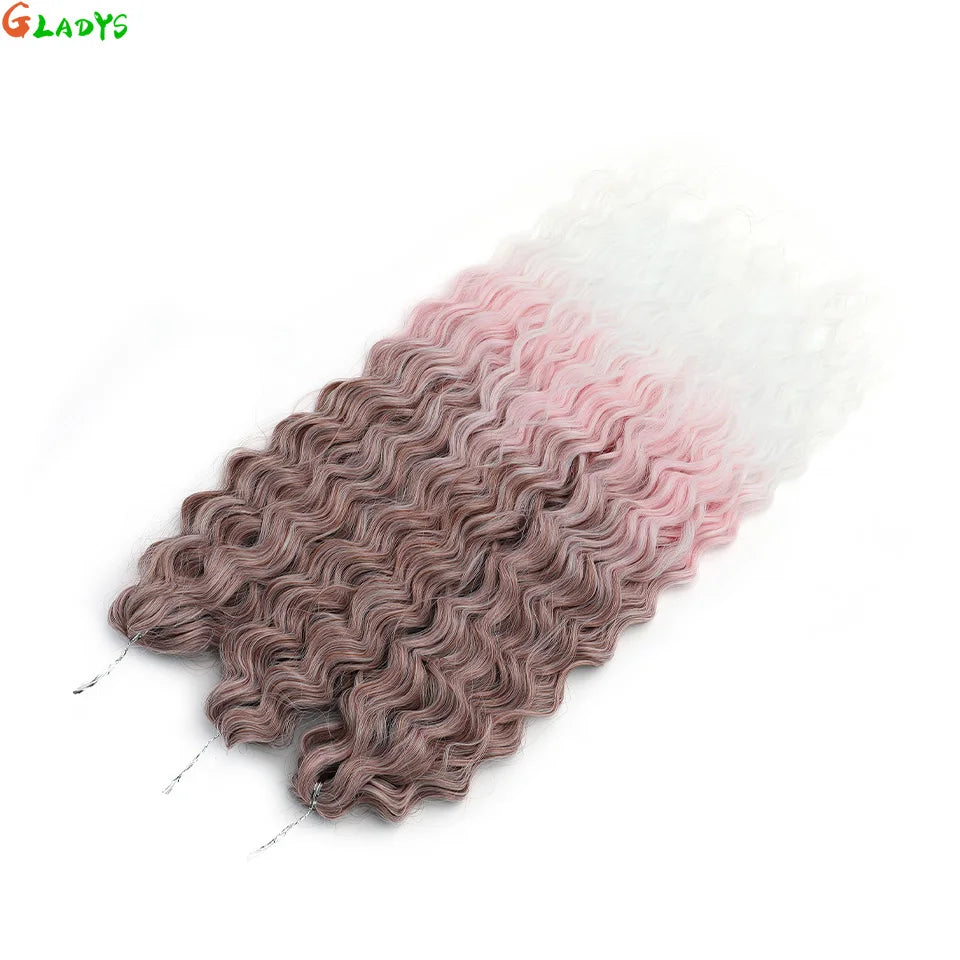 22Inches 300Grams Ariel Deep Water Twist Braids Crochet Protein Hair Orange Blond