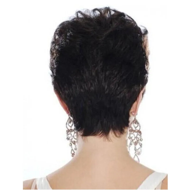 Wig Grandma Grey Short Curly Hair The Elderly Woven Synthetic Fiber Temperature