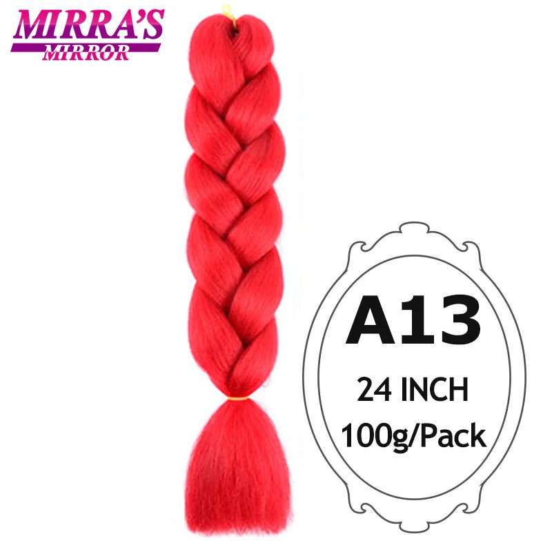 Ombre Jumbo Braiding Hair, Synthetic, 24 Inch, 6-Pack