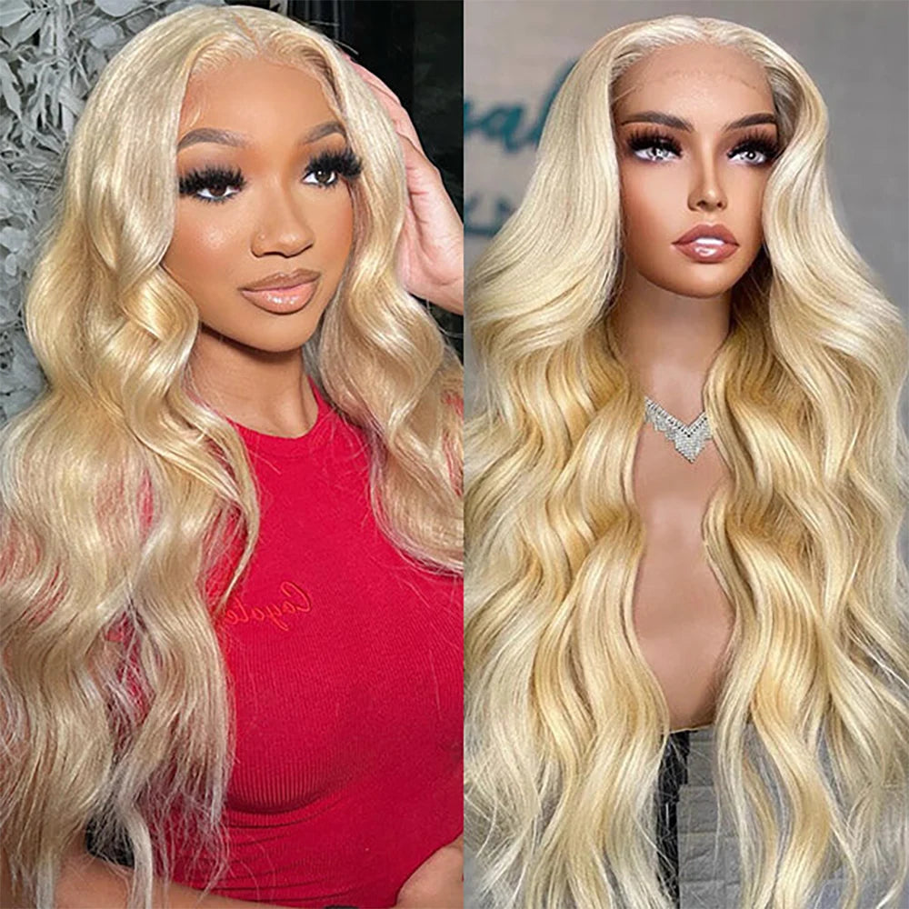 613 Honey Blonde Wig Human Hair Brazilian, 13x6 HD Lace Frontal Body