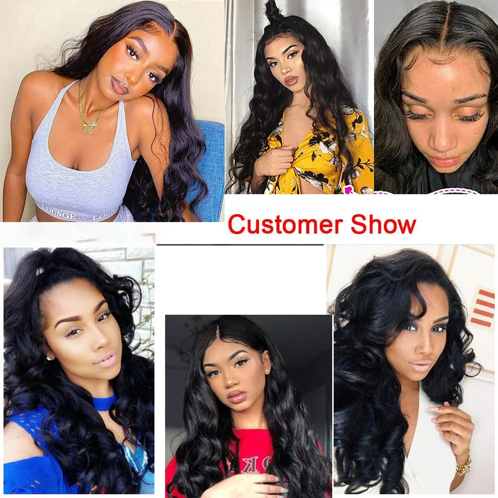 13x6 Highlight Ombre Honey Blonde Body Wave Lace Front Wigs Synthetic HD