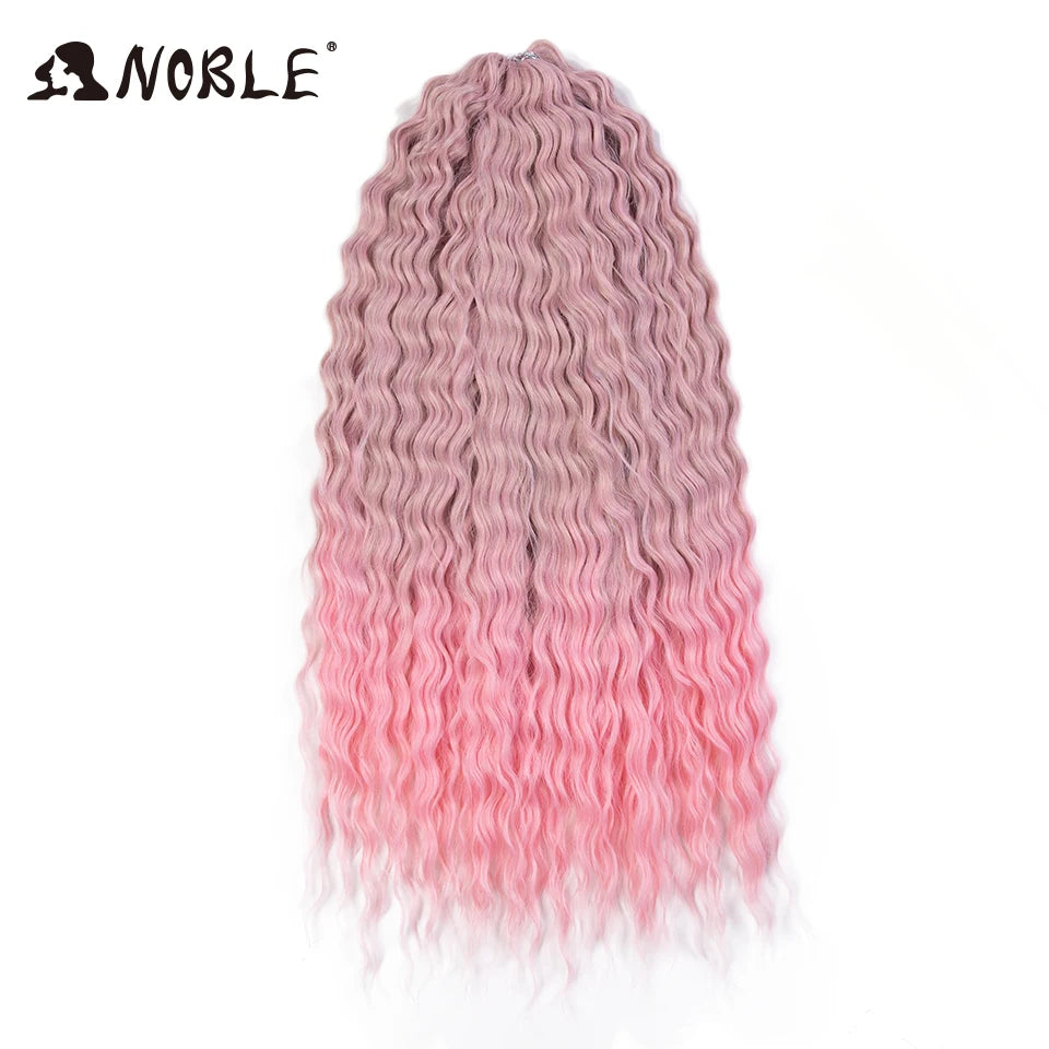 Synthetic Twist Crochet Curly Hair Water Wave Braid Ombre Blonde Brown Deep