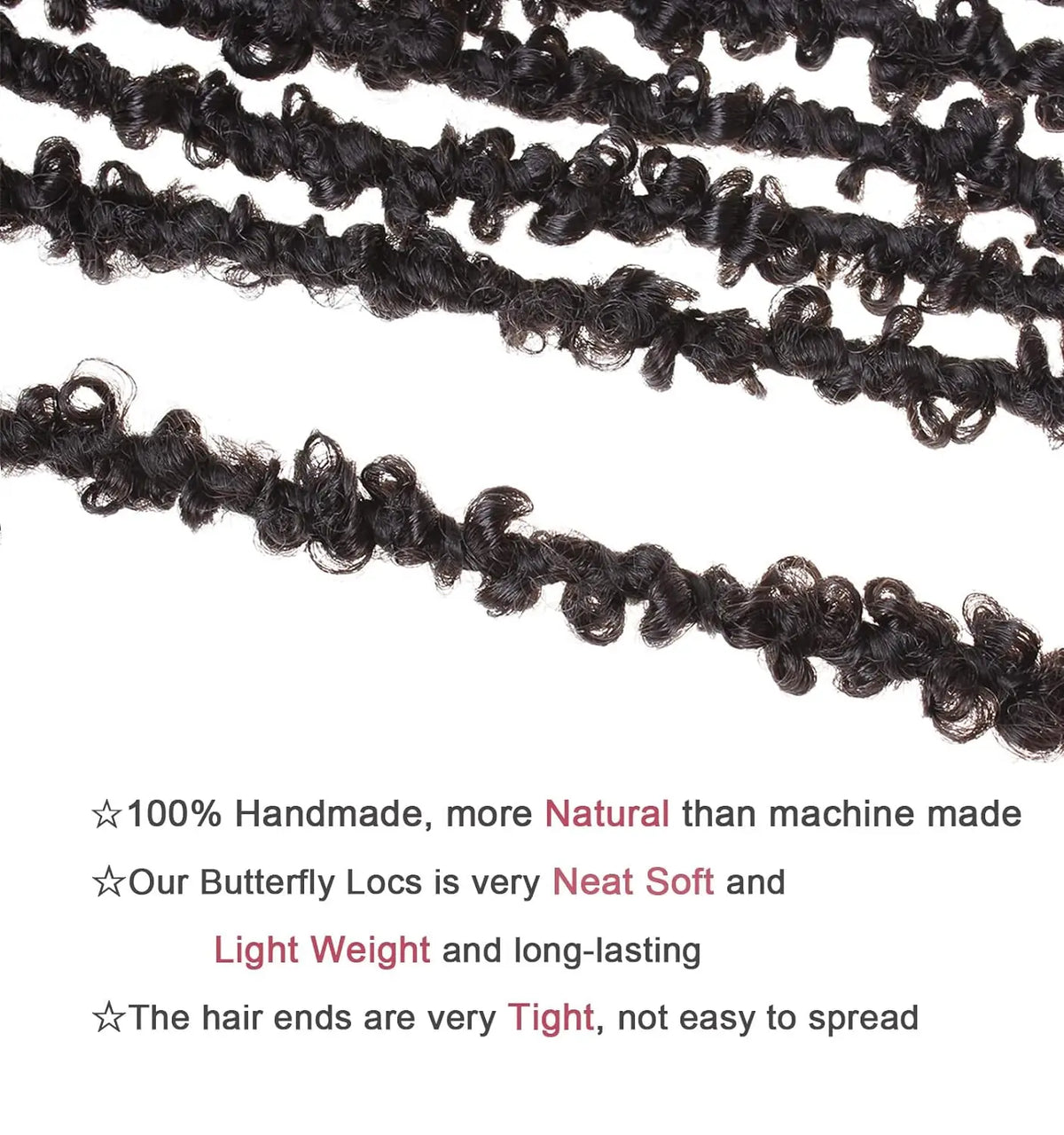 Pre-twisted Butterfly Locs Crochet Hair Short Bob Distressed Braids 1/6/8 Packs Synthetic