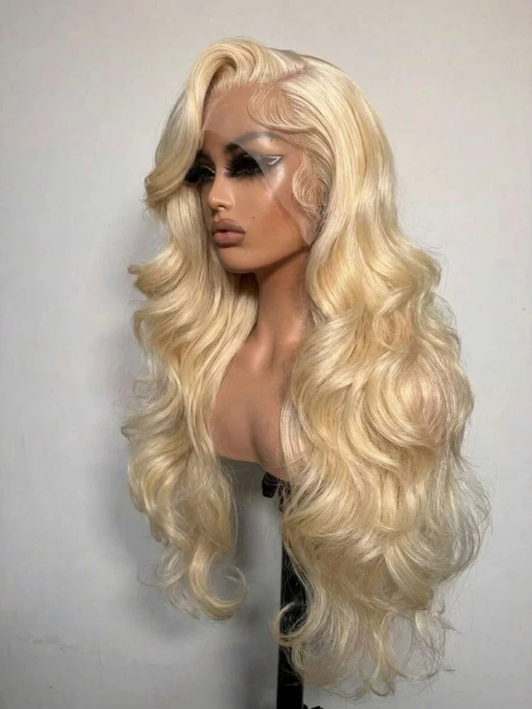 Blonde 613 Body Wave Human Hair 13x6 Lace Front Wig, 250% Density, Baby Hair, Natural Hairline