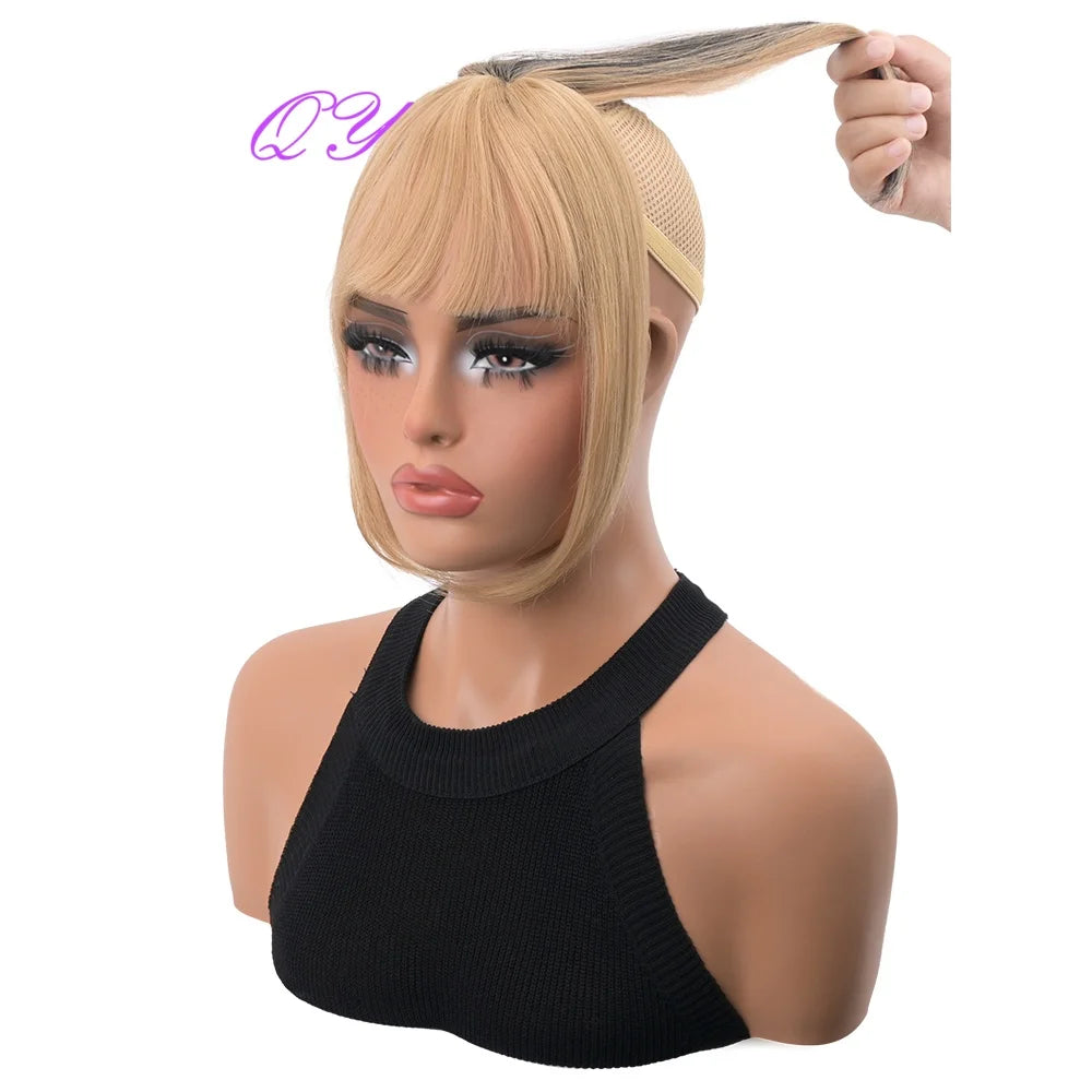 Bangs Wig 's Synthetic Gray White Used Daily Or Cosplay Party Hairstyles