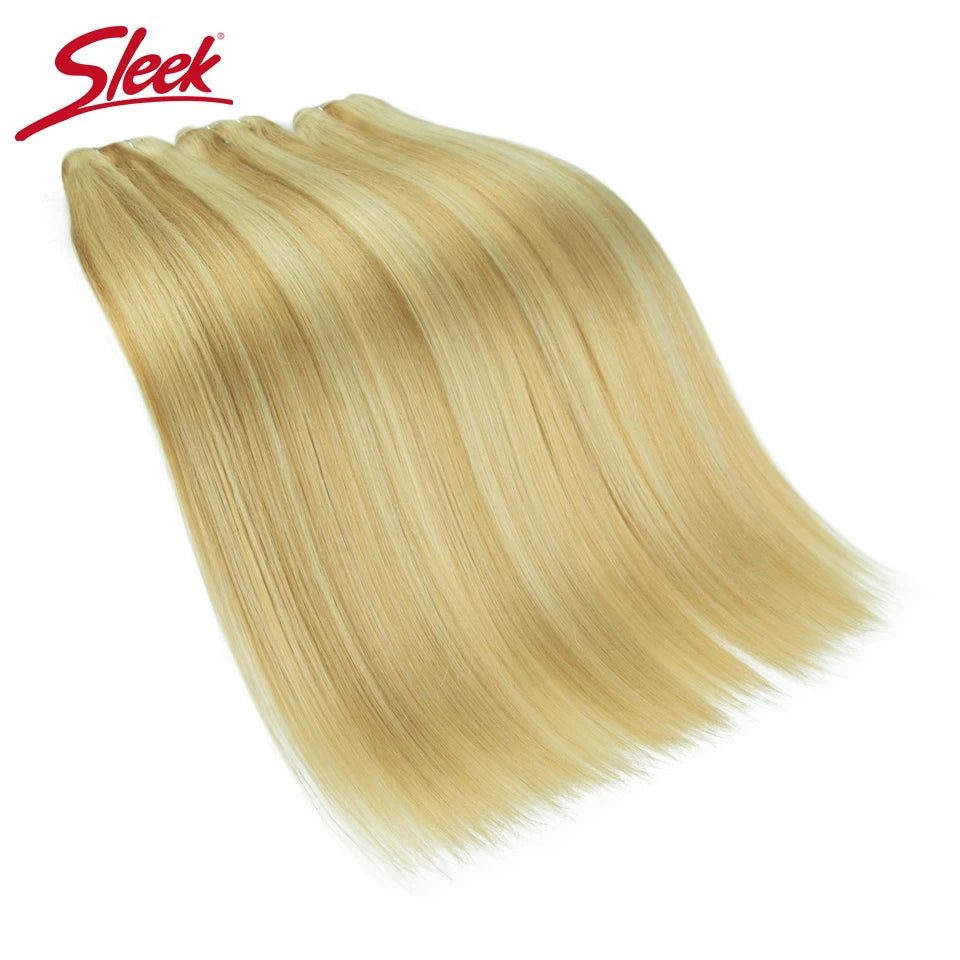 Sleek Peruvian Straight Human Hair Double Drawn Natural Weave Bundles Brown Remy