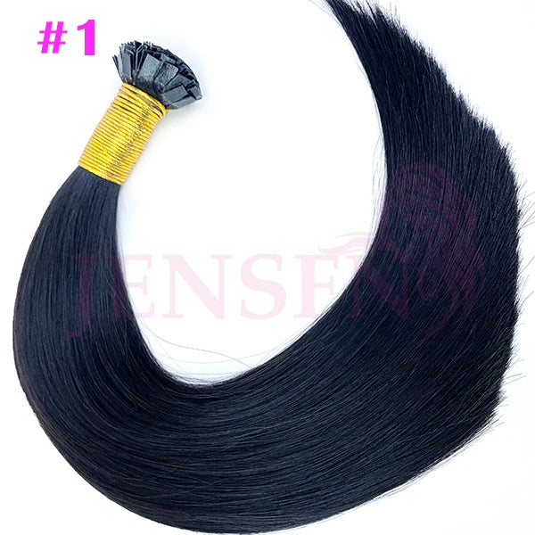 Flat Tip Hair Extensions Remy, 100% Human Keratin Straight Pre Bonded Wigs