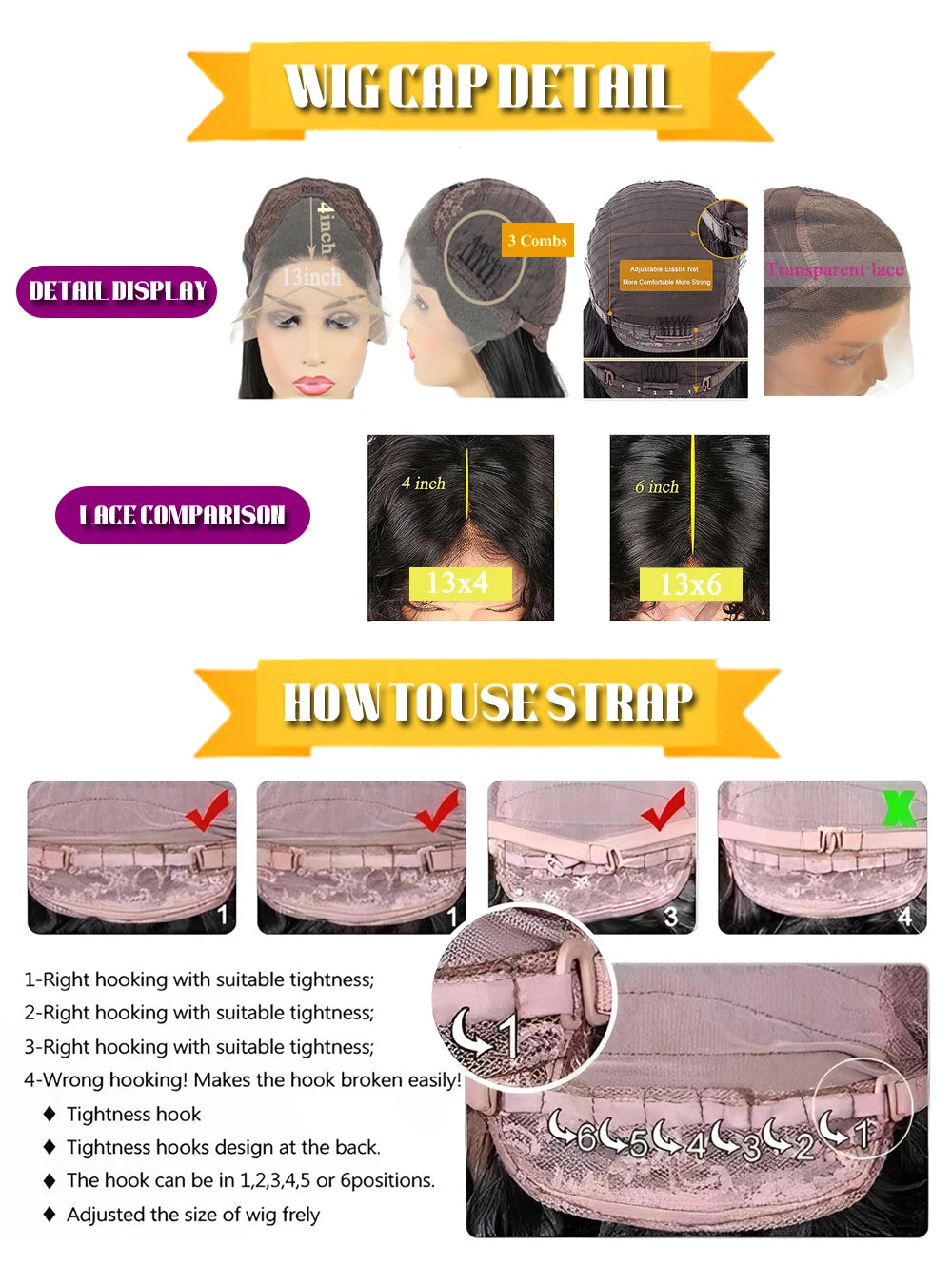 Pink Straight Synthetic Lace Hair Middle Part Wig Natural Hairline Heat Fiber