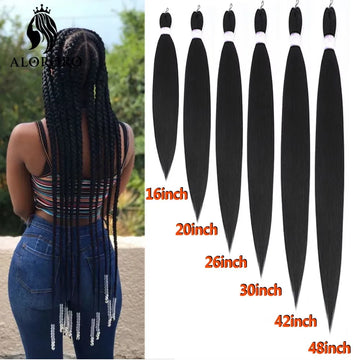16/20/22/26/30/42 Braiding Hair Pre Stretched Long Boho Knotless Braids Synthetic Box Extension