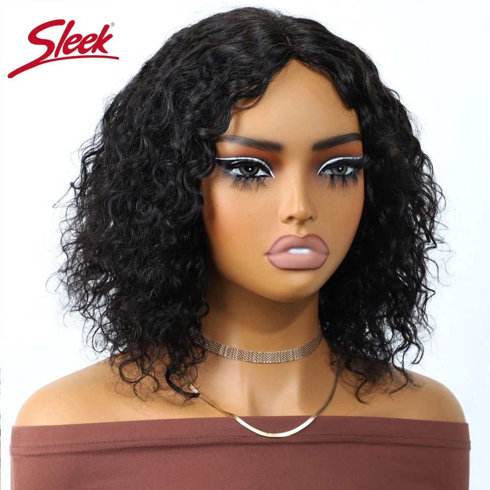 Sleek Brazilian P4/30/27 Jerry Curl Bob Wigs Nature Remy Black Dark Human