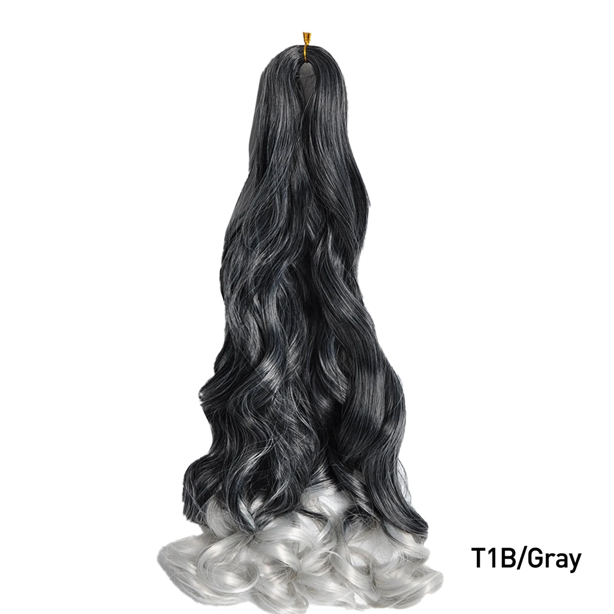French Curls Braiding Hair Extensions - Synthetic Loose Wave Spiral Curl, High Temperature, Ombre Pre-Stretched