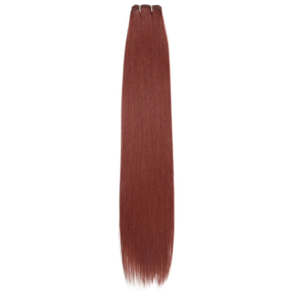Bone Straight Synthetic Hair Bundles Ombre Blonde Weft Super Long Weave Extensions