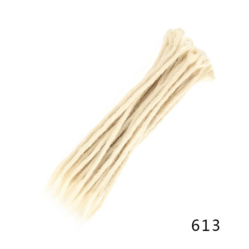 Synthetic 100% Handmade Dreadlocks Extensions Faux Locs Crochet Braid Hair Hip-Hop Style 20 Inch 10 Strands/Pack Blue
