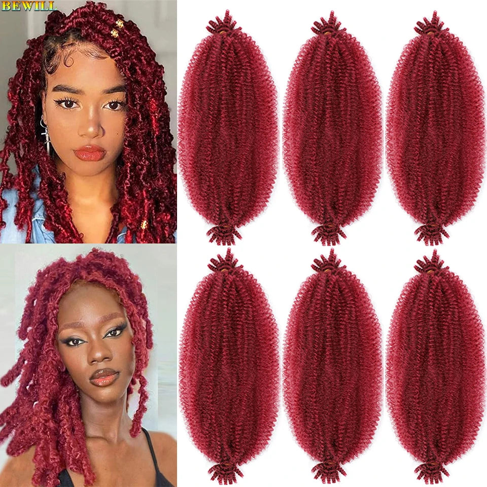 1-8 Packs Afro Twist Springy Marley Braiding Hair Pre-separated Kinkys Bulk Locs