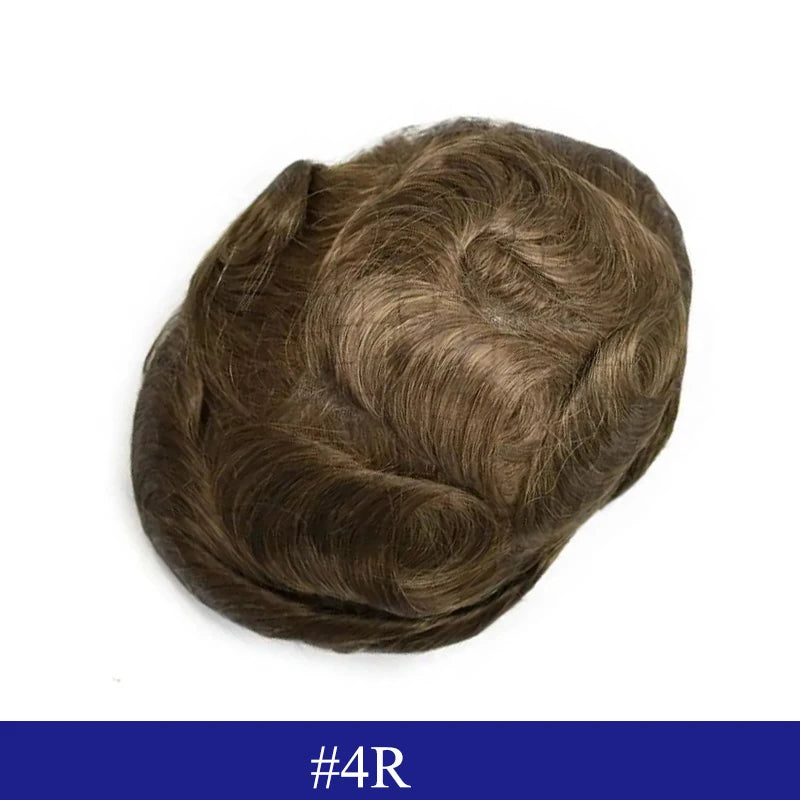 Swiss Lace Toupee Ultra Delicate AIR-Lace Male Hair Prosthesis Breathable 90 Density Hair Toupee Men Full Lace Men's Wig