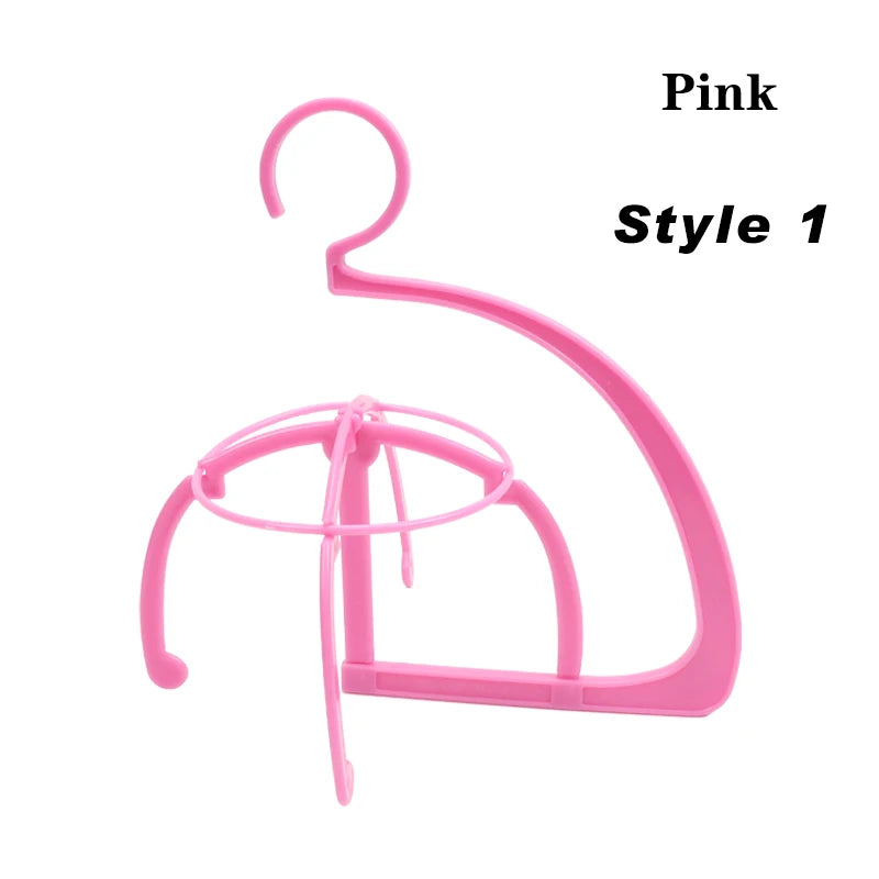 Plastic Wig Stand Portable Head Black Pink Hang Holder Durable Hair Display
