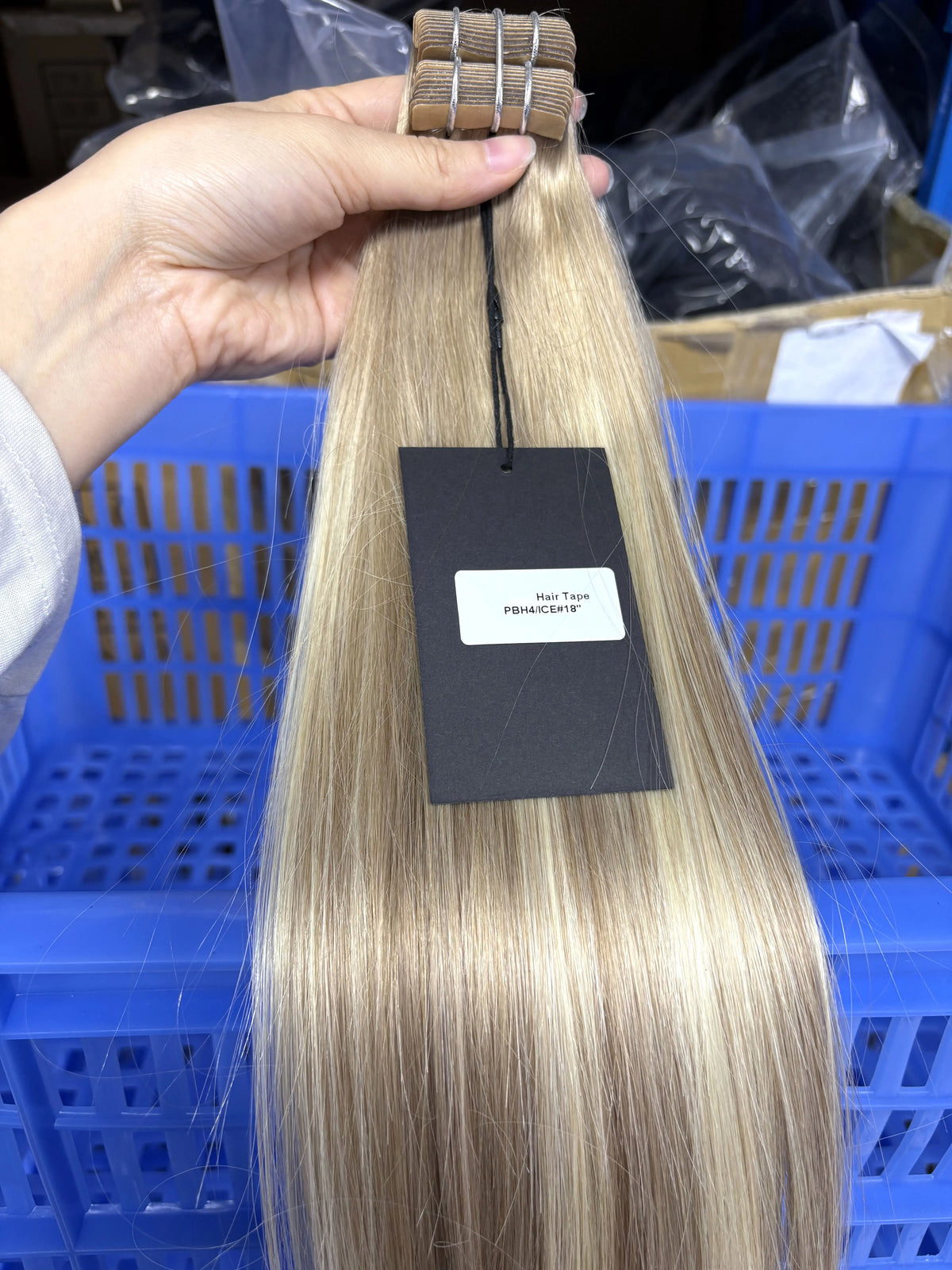 Tape in Vietnamese Virgin Human Hair 50g/ Colored Straight Extensions Skin Weft