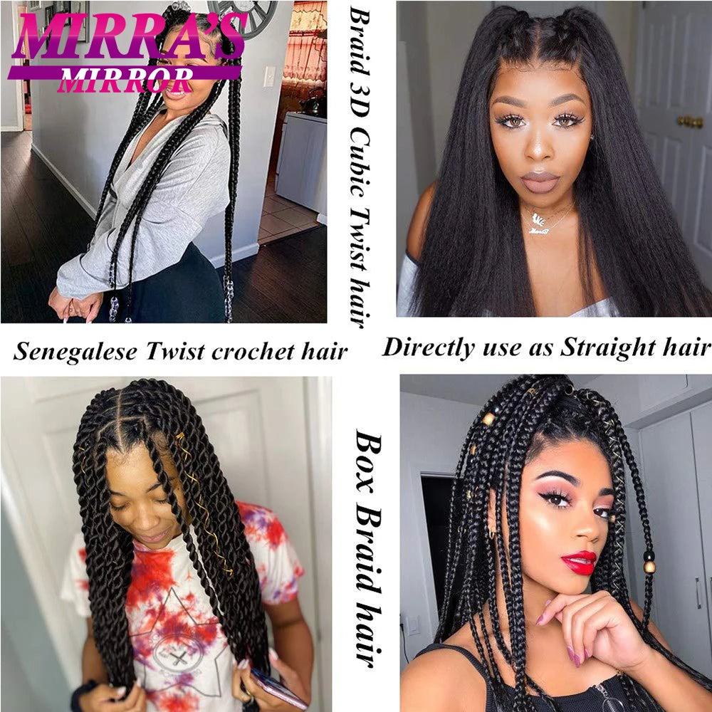 Synthetic Pre Stretched Braiding Hair To Make Senegalese Box Braid Natural Soft