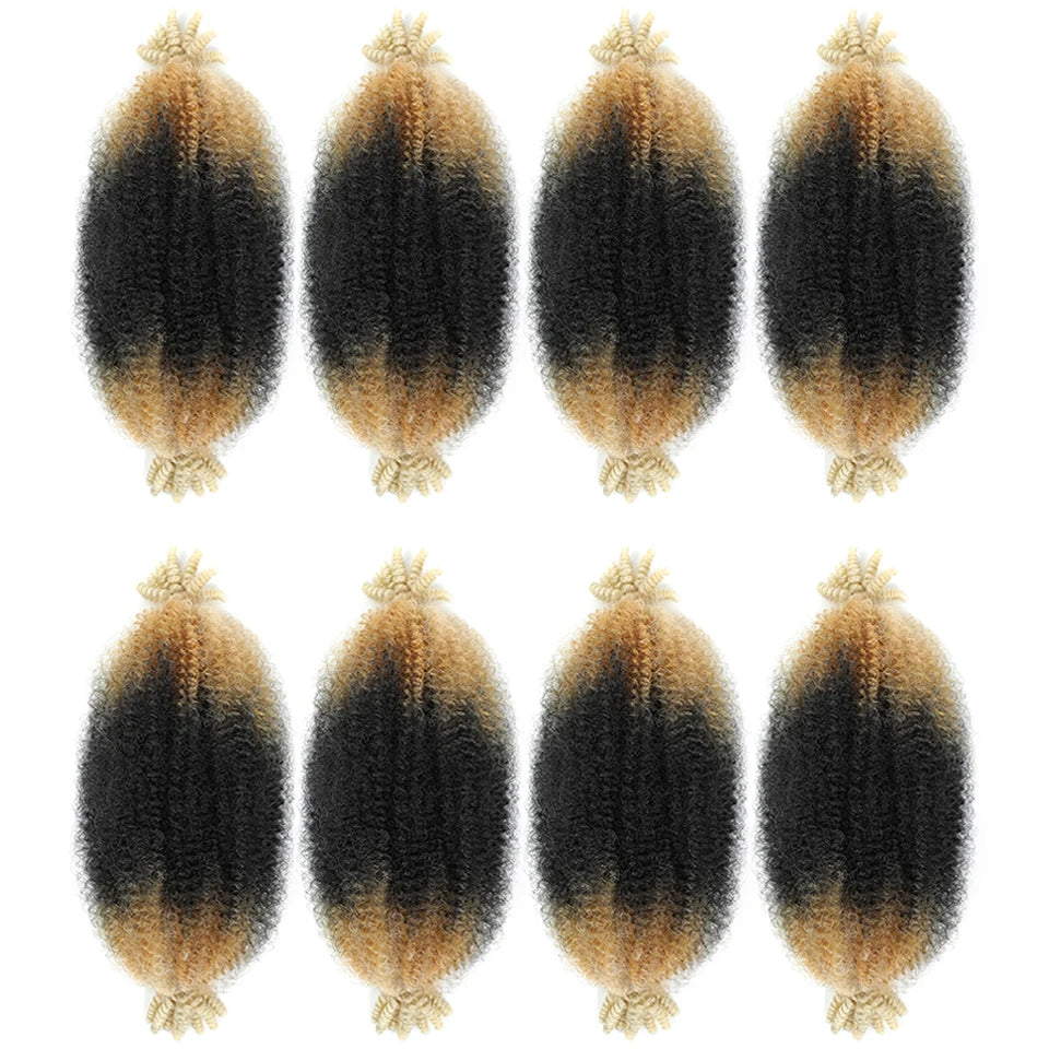 1-8 Packs Afro Twist Springy Marley Braiding Hair Pre-separated Kinkys Bulk Locs