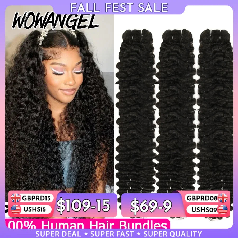 Burmese Curly Bundles Human Hair 10A Brazilian Virgin Extensions Single