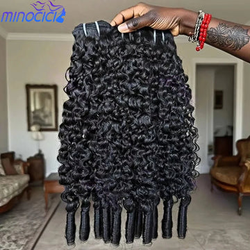 12A Burmese Curly Human Hair Bundles Water Wave Virgin Weave Extensions Ends