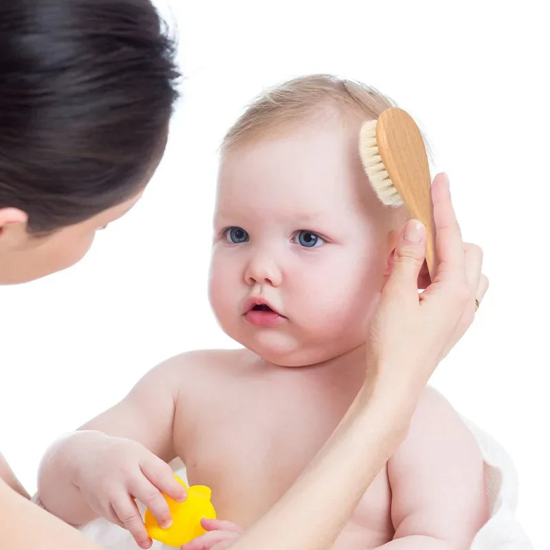 Baby Wood Brush Comb, Head Massage Bath Brush