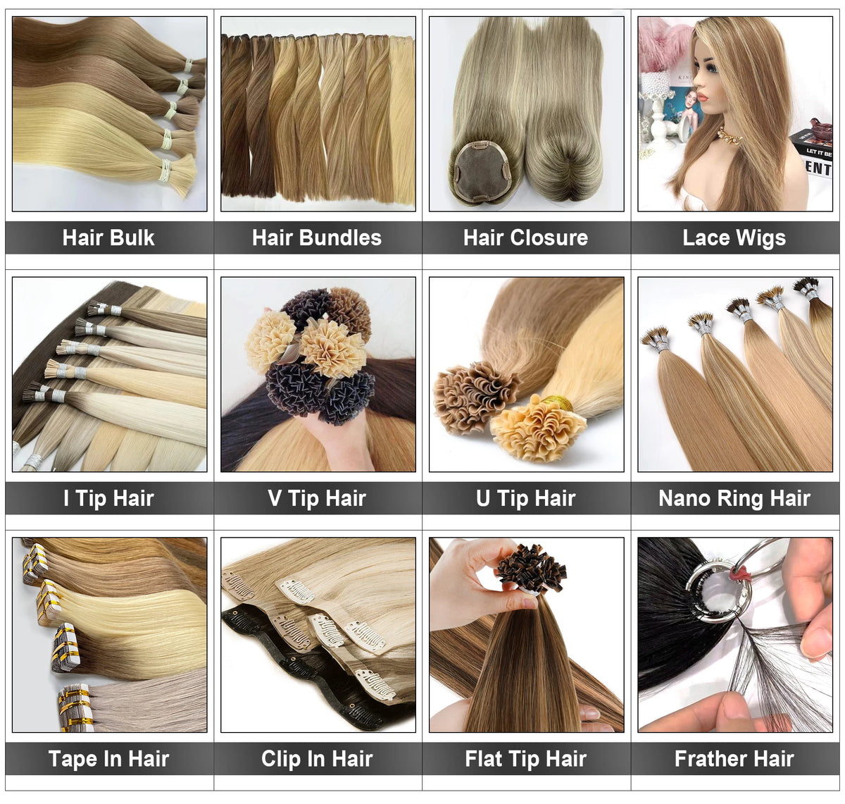 Human Hair Flat Tip Extension Remy Hair18-30inch Real Silky Straight Black Brown