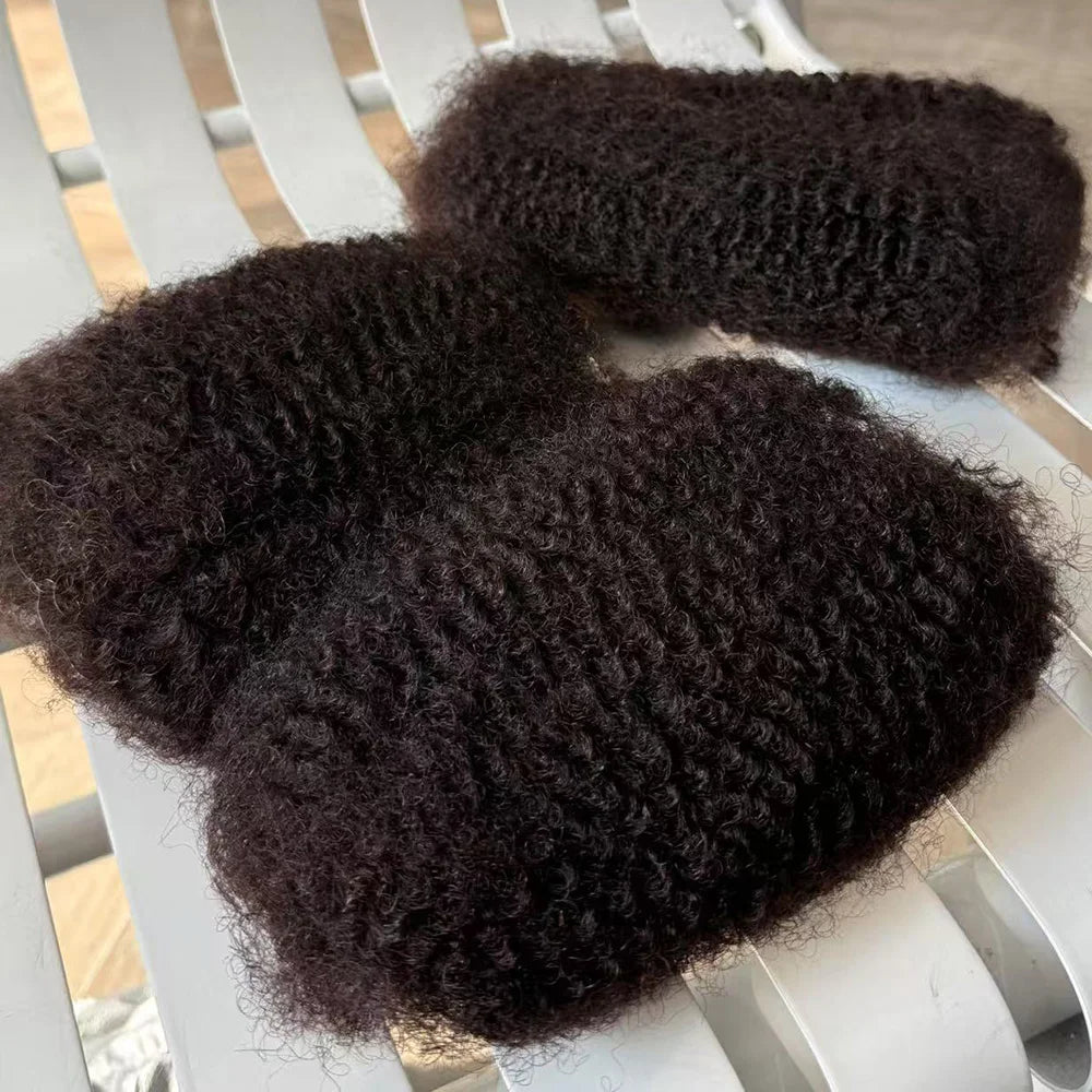 Natural Brazilian 4C Afro Kinky Bulk Human Hair for Locs Braiding Remy Hair Bundle 30g/Pack No Weft 4C Afro Kinky 10-18 Inch