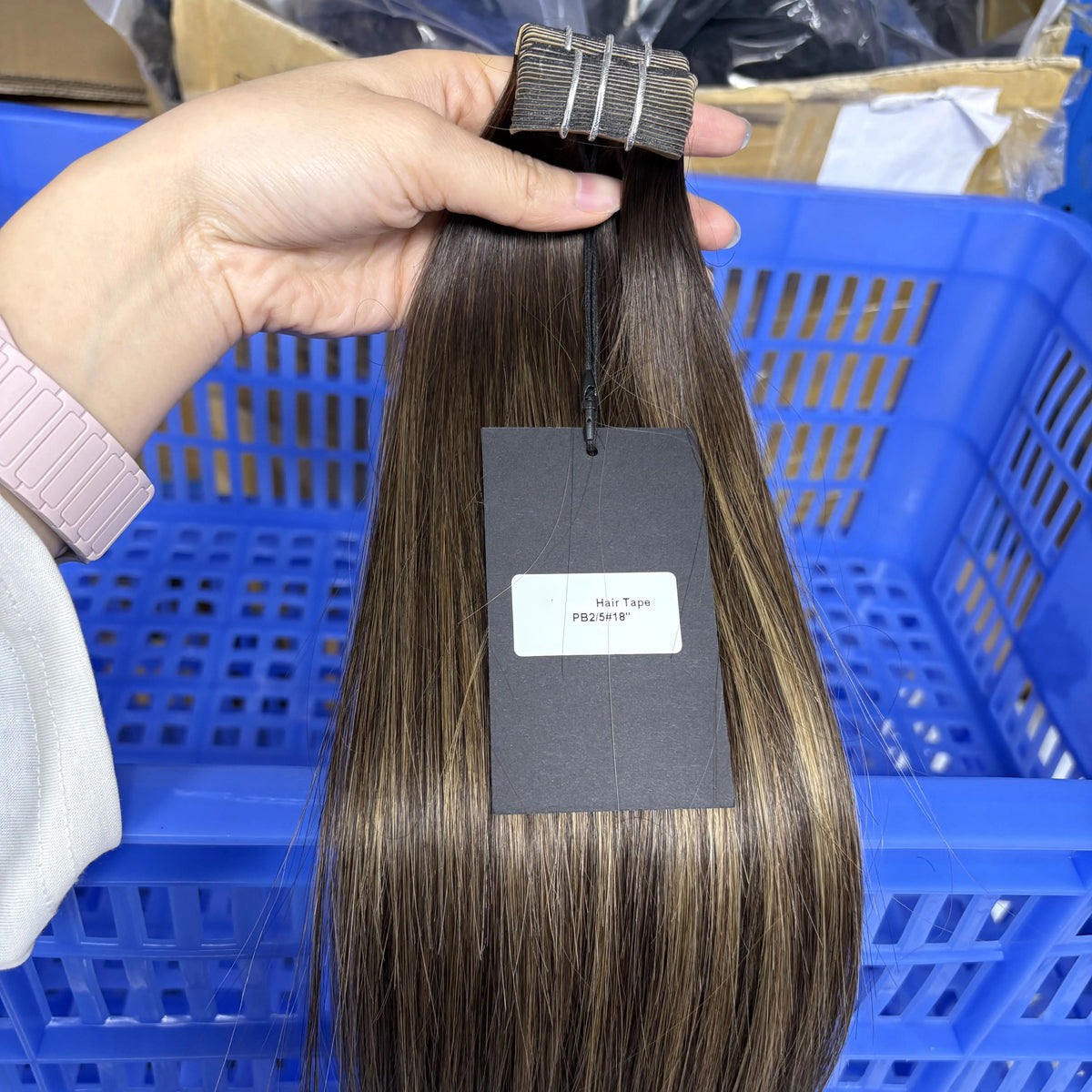 Tape in Vietnamese Virgin Human Hair 50g/ Colored Straight Extensions Skin Weft