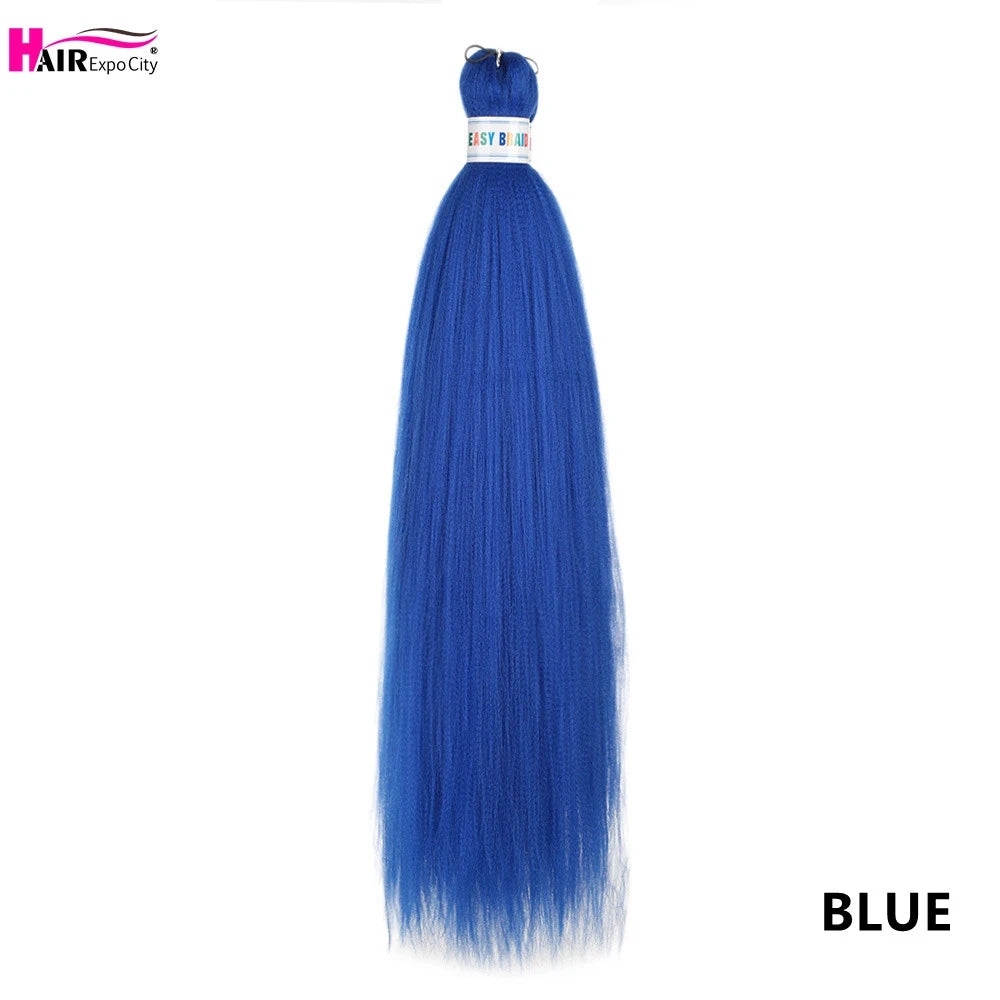 Easy Braids 26Inch Synthetic Jumbo Braids Hair Extensions Ombre Colorful Braiding Hair Pre Stretched