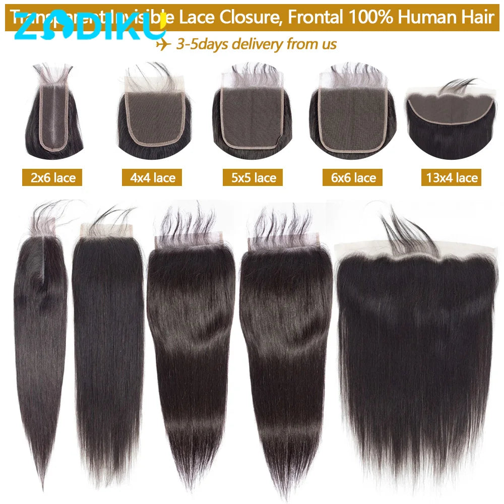13x4 Ear To Transparent Frontal Lace Only Straight HD Closure Human Hair